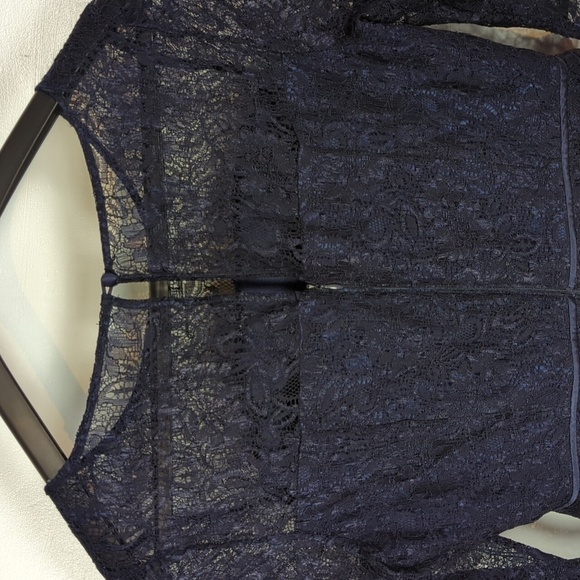 Adrianna Papell Lace Peplum Sheath Dress - Picture 9 of 13